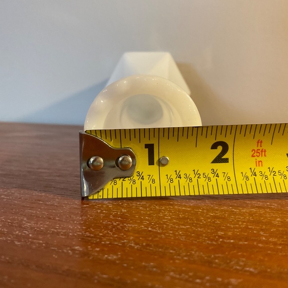 Vintage Milk Glass Geometric Pattern Bud Vase 8.5โ - Picture 13 of 14